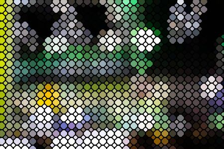 The Dark Green, Yellow image cover with spots. Modern abstract illustration with colorful water drops. New design for ad, poster, banner of your website.の写真素材