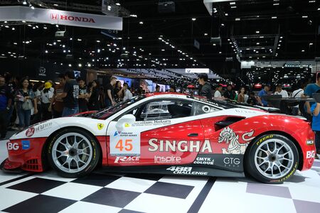 Bangkok, Thailand - December 1, 2019 : Singha Racing Team car in Motor Expo 36th 2019 at Impact Exhibition Thailandのeditorial素材