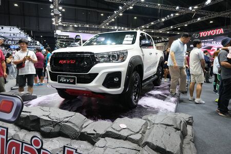 Bangkok, Thailand - December 1, 2019 : TOYOTA REVO pickup truck show in Motor Expo 36th 2019 at...