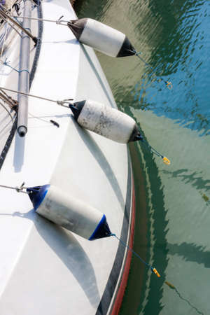 White deck with fendersの写真素材