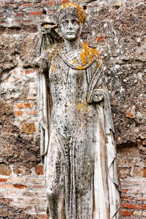 Funerary statue representing female character of ancient Ostia - Rome Italyの写真素材
