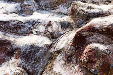 Closeup of a wind-polished rockの写真素材