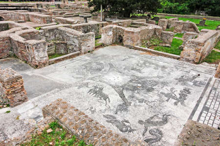 Cisiarii Roman bath landscape in Ostia Antica - Rome - Italyの写真素材
