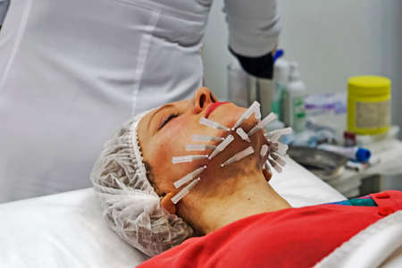 Moscow, Russian Federation - April 22, 2017: Intercharm XVI International exhibition of professional cosmetics and equipment for beauty salonsのeditorial素材