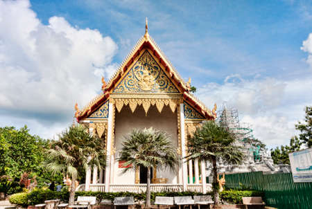 Phuket, Thailand July 4, 2017: Wat Chalong Temple complex is located in Chalong Subdistrict, Mueang Phuket District. It is the most famous and important temple complex of 29 Buddhist temples of Phuket district. The temple complex is open from 7am to 5.00 のeditorial素材
