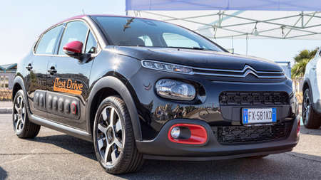 Rome,Italy - July 21, 2019:On occasion of  Rome capital city Rally event, the motor showrooms...
