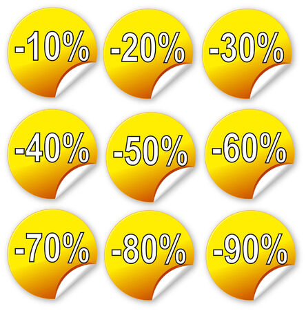 Nine yellow ticket discount for  use commercialのイラスト素材