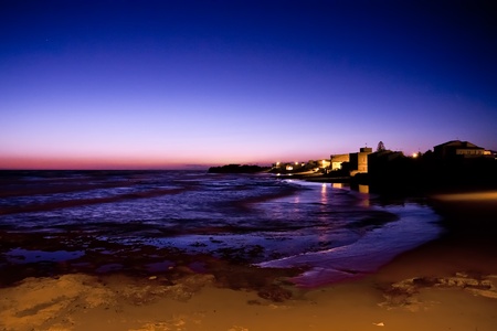 violet sunset in Puntasecca, Sicily
