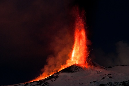 etna eruptionの写真素材