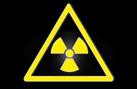Radiation hazard symbol sign of radhaz threat alert iconの写真素材