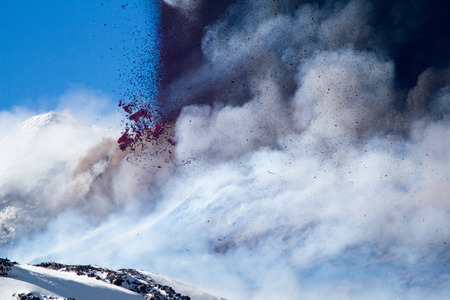 Etna Eruption, Sicilian Volcanoの写真素材