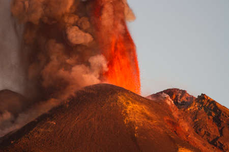 Eruption Etna volcano - Lava flow AAの写真素材