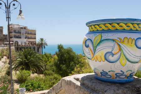 Detail view from Sciacca, Sicily, Italyの写真素材