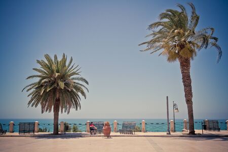 SCIACCA, ITALY - June 18, 2013: Angelo Scandaliato Square in Sciacca, Italy. Sciacca is known as the city of thermal baths since Greekのeditorial素材
