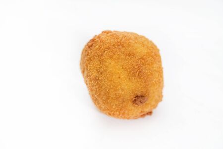 Sicilian Arancino or Arancina. A typical Sicilian street food. Made with rise, ham, meat and cheese.の写真素材