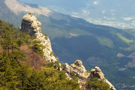 Sunny spring day at Taraktash rocks, South Crimea., Ukraine.の写真素材