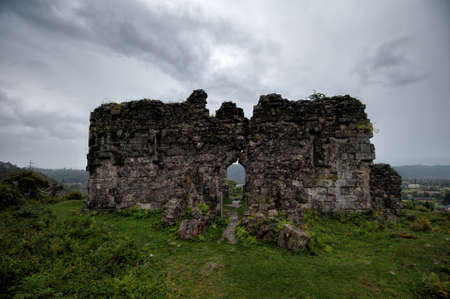 Ruins of an ancient church of Bzyb in the Republic of Abkhazia. Tenth century A.D.の写真素材