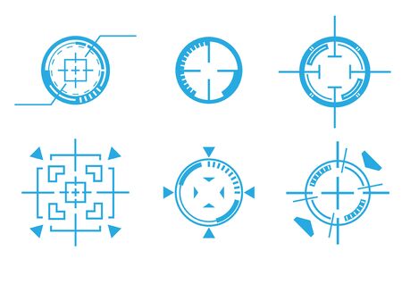 Differnce type of target crosshairのイラスト素材