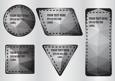 Label in basic shape polygon styleのイラスト素材