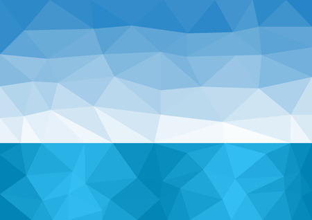 Sea horizon and blue sky low polyのイラスト素材