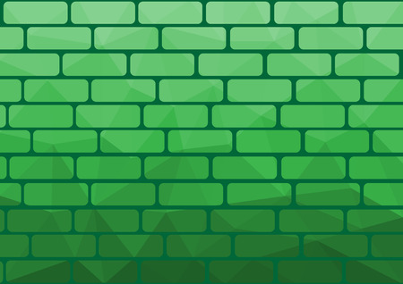 Polygon brick green background origami styleのイラスト素材