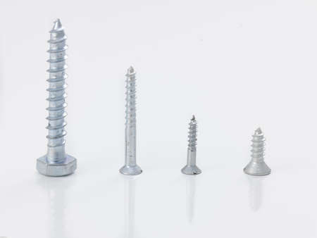 group of screw isolated with white backgroundの写真素材