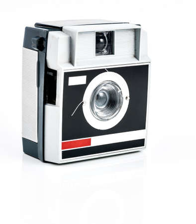 Vintage camera on white backgroundの写真素材