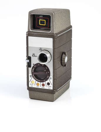 vintage video camera on white background.の写真素材