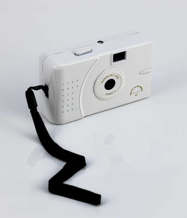 Vintage camera on white backgroundの写真素材