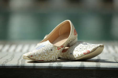 Nagra shoes for groom for wedding ceremonyの写真素材