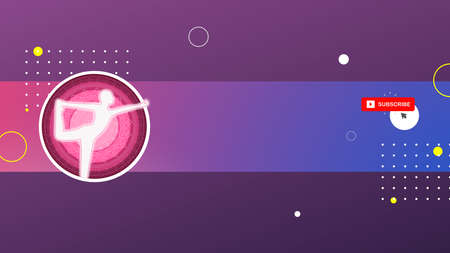 Creative Channel Art for Yoga and Health and fitness channel. this Design is useful for new who started health and fitness channel.の写真素材