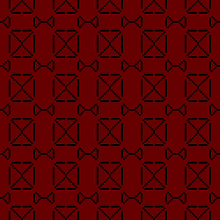 Seamless pattern with geometrical figures. black and red color.  image. For web design,...