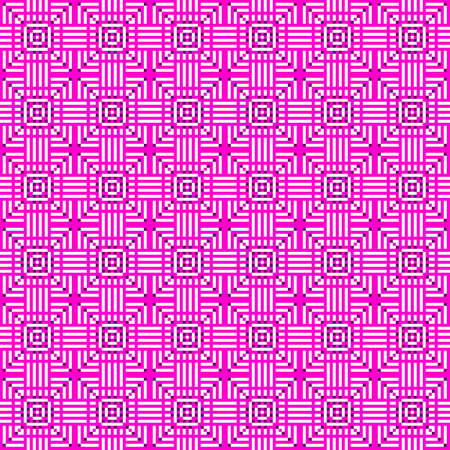 Seamless pattern. Pixel geometry. The abstract  image. It can be used for web design, background image, wallpaper wall. Pink colorのイラスト素材