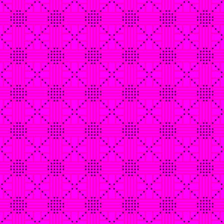 Seamless pattern. Pixel geometry. The abstract  image. It can be used for web design, background image, wallpaper wall. Pink colorのイラスト素材