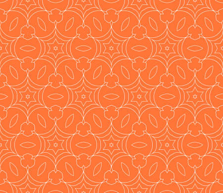 Vintage decorative ethnic floral ornament.  illustration. oriental design for print, wallpaper, decor, fabric, textile. orange, silver colorのイラスト素材