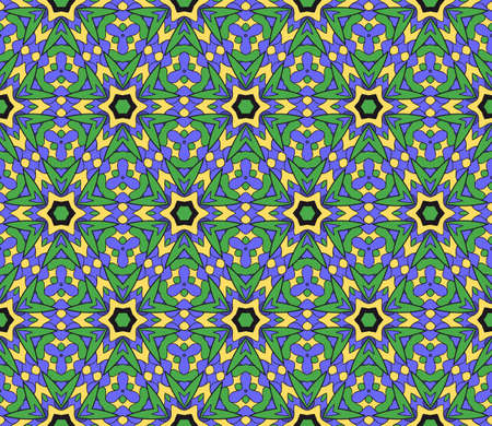 decorative ethnic ornament. Seamless  illustration. Floral style. For interior design, fabric print, page fill, wallpaper, textileのイラスト素材
