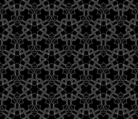 seamless flower pattern. abstract  illustration. black on silver. for design invitation, background, wallpaperのイラスト素材