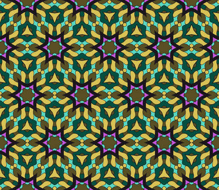 Ornamental flower design. Modern seamless geometry pattern.  illustration. For the interior design, printing, web and textile design.のイラスト素材