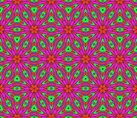 decorative ethnic ornament. Seamless  illustration. Floral style. For interior design, fabric print, page fill, wallpaper, textileのイラスト素材