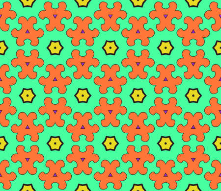 color decorative geometric floral pattern. seamless  illustration. for wallpaper, invitation, fabric...