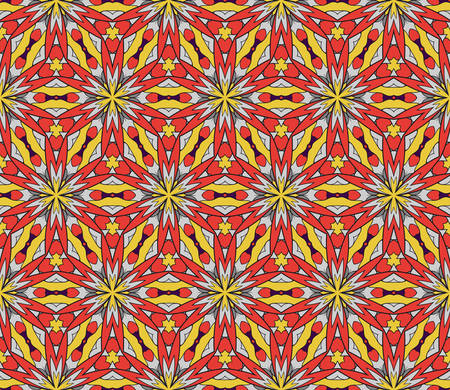 seamless patterns, abstract floral geometric texture. Ornament for interior design, greeting cards, birthday or wedding invitations, paper print. Ethnic background in east style.のイラスト素材