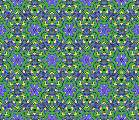 Seamless patterns . Vintage decorative ethnic floral ornament. vector illustration. oriental design for print, wallpaper, decor, fabric, textileのイラスト素材