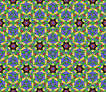 modern floral pattern of geometric ornament. Seamless vector illustration. for interior design, printing, wallpaper, decor, fabric, invitation.のイラスト素材