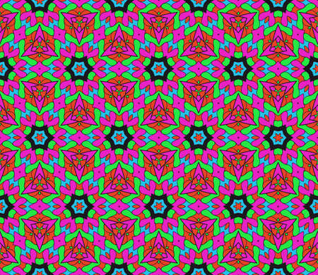 decorative ethnic ornament. Seamless vector illustration. Floral style. For interior design, fabric print, page fill, wallpaper, textileのイラスト素材