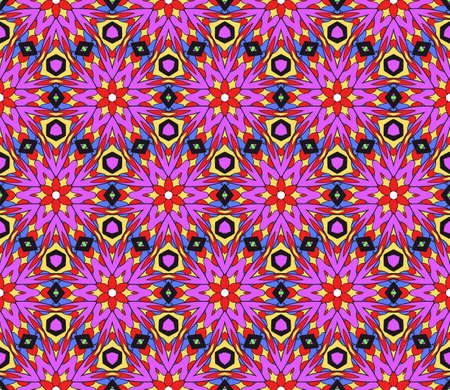 modern floral pattern of geometric ornament. Seamless vector illustration. for interior design, printing, wallpaper, decor, fabric, invitation.のイラスト素材