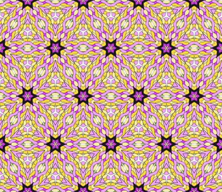 Seamless patterns . Vintage decorative ethnic floral ornament. vector illustration. oriental design for print, wallpaper, decor, fabric, textileのイラスト素材