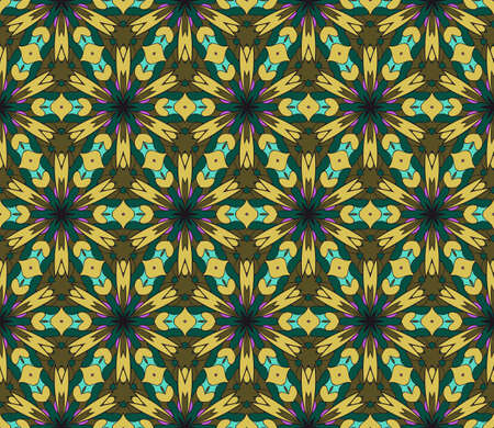 Ornamental flower design. Modern seamless geometry pattern. Vector illustration. For the interior design, printing, web and textile design.のイラスト素材