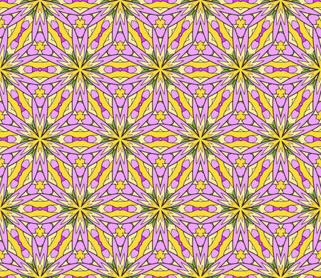 modern floral pattern of geometric ornament. Seamless vector illustration. for interior design, printing, wallpaper, decor, fabric, invitation.のイラスト素材