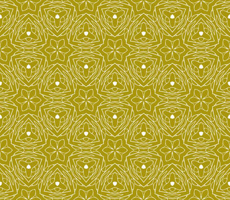 geometric pattern in floral lace style. Ethnic ornament. Vector illustration. For modern interior design, fashion textile print, wallpaper, decor panelのイラスト素材