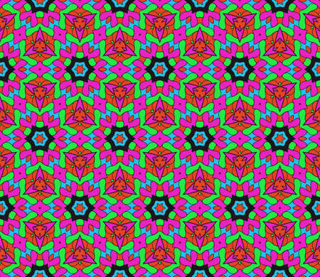 modern floral pattern of geometric ornament. Seamless vector illustration. for interior design, printing, wallpaper, decor, fabric, invitation.のイラスト素材